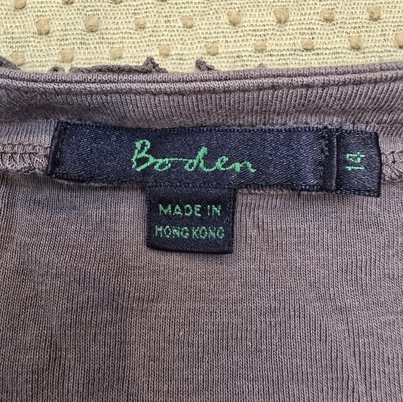 Boden Women's Polka Dots Ruffle Lace Long Sleeve Top Purple Size 14 - Picture 2 of 12